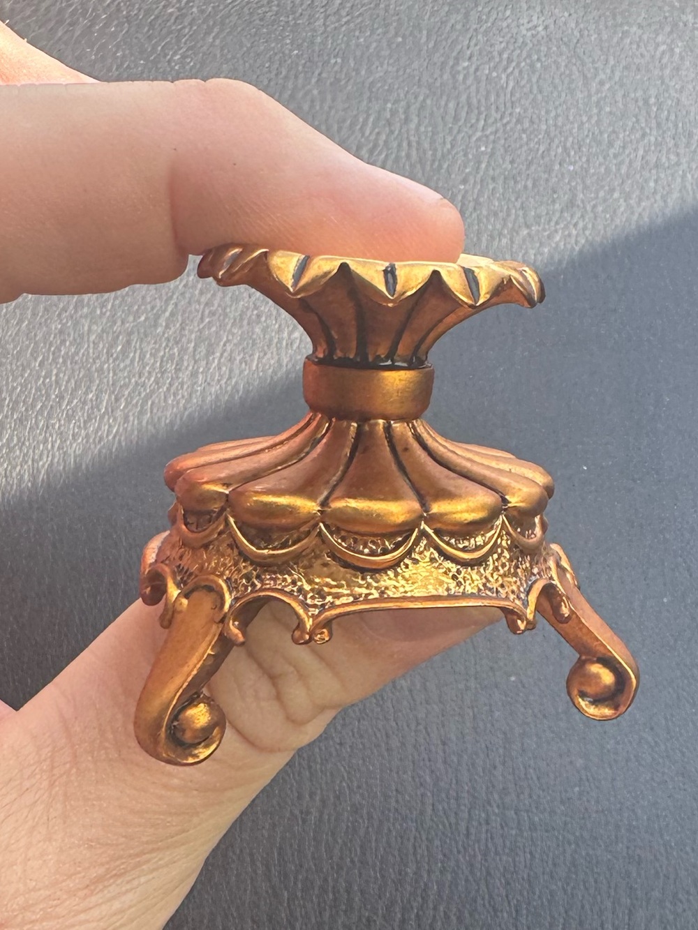 Faberge Gold-Tone Ornate Egg Holder